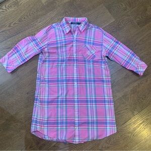 Ralph Lauren Pink and Green Plaid Shirt